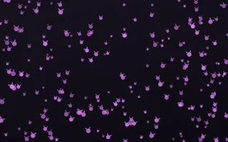 Neon Noir Kittens Dense — dark purple, teal and black cute background