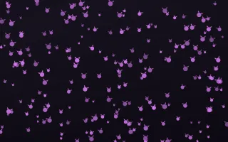 Neon Noir Kittens Dense II — dark purple, teal and black cute background, variation II