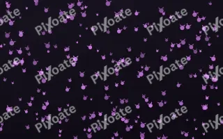 Neon Noir Kittens Dense II — dark purple, teal and black cute background, variation II