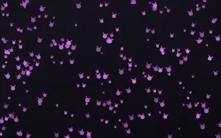 Neon Noir Kittens Dense III — dark purple, teal and black cute background, variation III