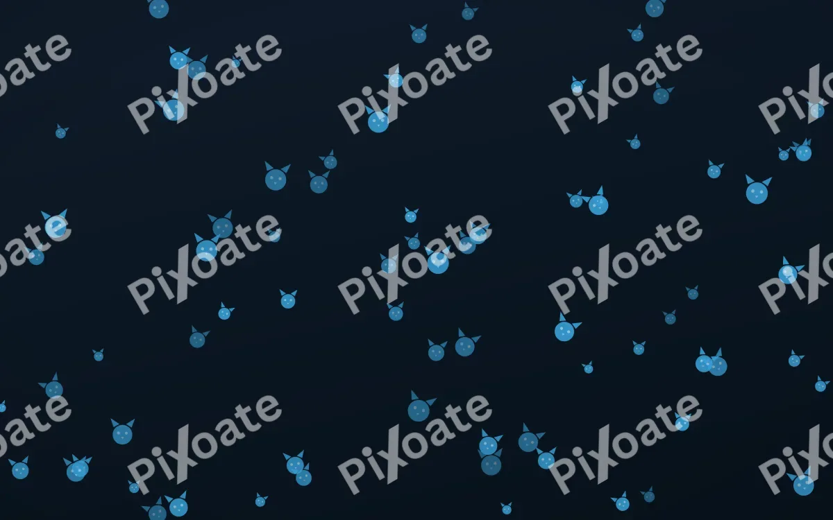 Ocean Ink Kittens — dark blue cute background