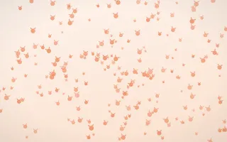 Peach Fuzz Kittens Dense III — light orange and white cute background, variation III