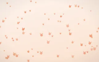 Peach Fuzz Kittens II — light orange and white cute background, variation II