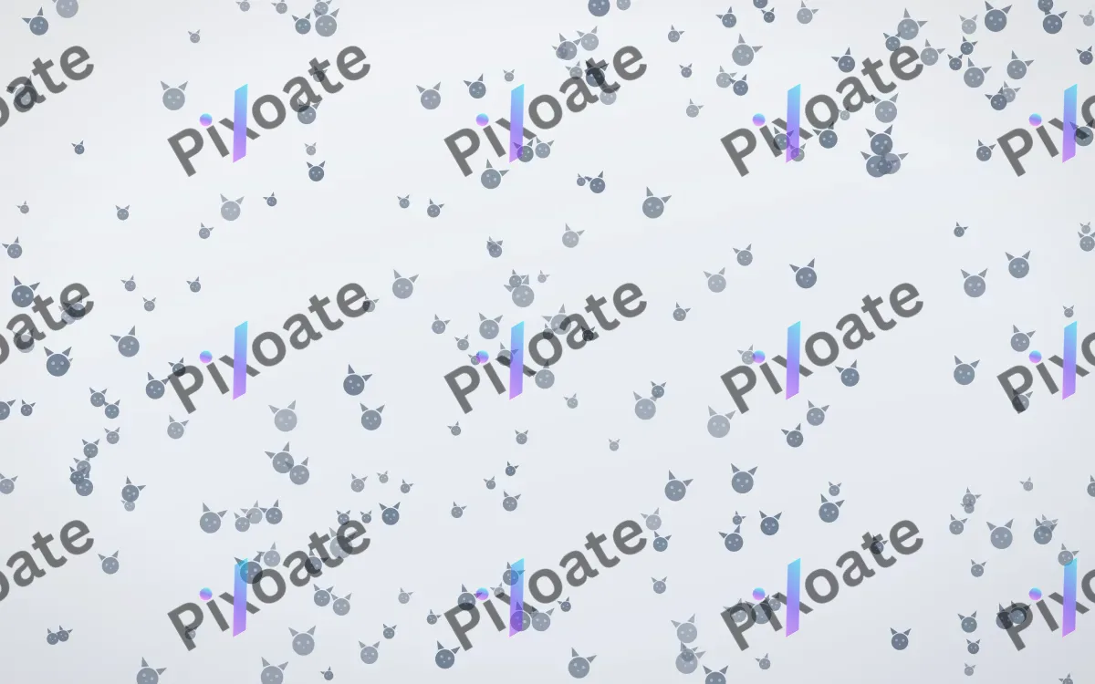 Slate Mist Kittens Dense — light blue and white cute background