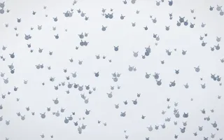 Slate Mist Kittens Dense III — light blue and white cute background, variation III