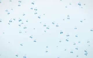 Arctic Frost Cherries — light blue and white cute background