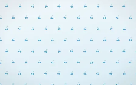 Arctic Frost Cherries Tiled — light blue and white cute background