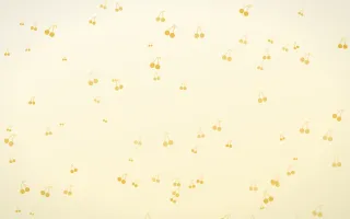 Buttercream Cherries — light gold, yellow and white cute background