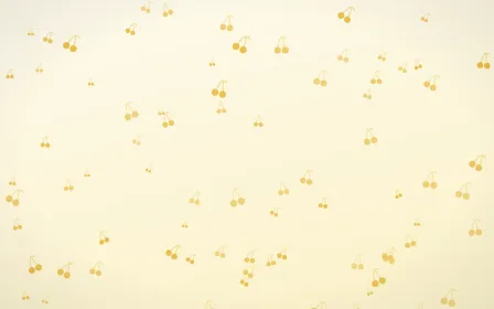 Buttercream Cherries — light gold, yellow and white cute background