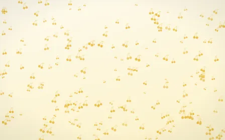 Buttercream Cherries Dense — light gold, yellow and white cute background
