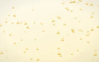 Buttercream Cherries II — light gold, yellow and white cute background, variation II