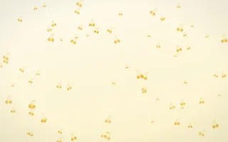 Buttercream Cherries III — light gold, yellow and white cute background, variation III