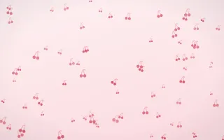 Cherry Soda Cherries II — light red and white cute background, variation II