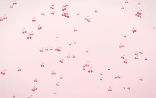 Cherry Soda Cherries III — light red and white cute background, variation III