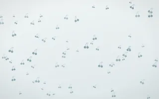 Coastal Fog Cherries — light blue and white cute background