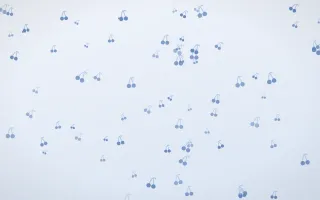 Denim Day Cherries — light blue and white cute background