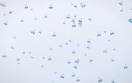 Denim Day Cherries — light blue and white cute background
