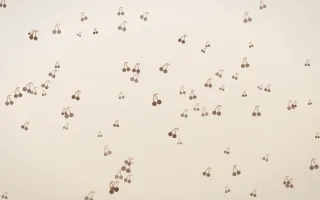 Espresso Cherries III — light brown, orange and beige cute background, variation III