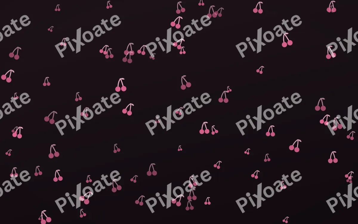 Flamingo Noir Cherries — dark pink and black cute background