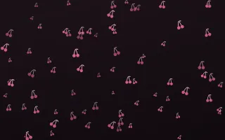 Flamingo Noir Cherries — dark pink and black cute background