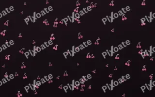 Flamingo Noir Cherries — dark pink and black cute background