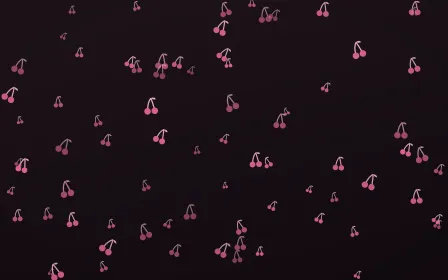Flamingo Noir Cherries — dark pink and black cute background
