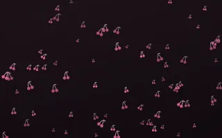 Flamingo Noir Cherries II — dark pink and black cute background, variation II