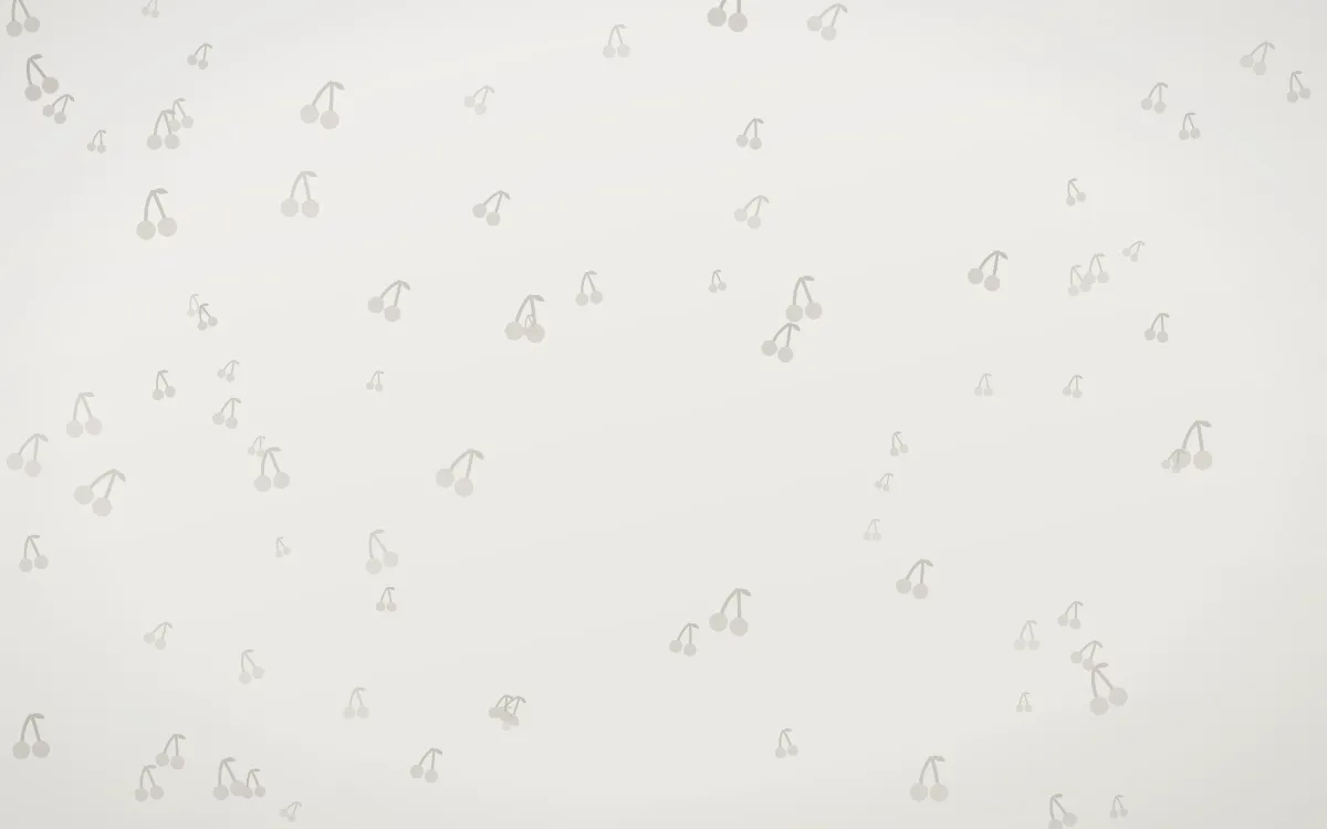 Fogline Cherries — light grey, orange and white cute background