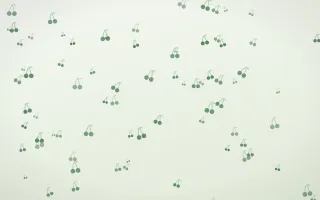 Forest Cream Cherries — light green and white cute background