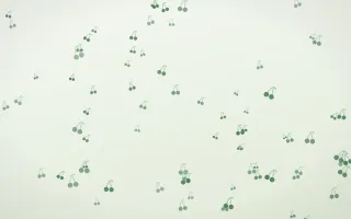 Forest Cream Cherries III — light green and white cute background, variation III