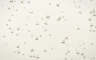 Fresh Linen Cherries II — light yellow and white cute background, variation II