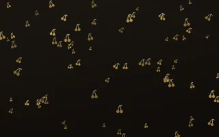 Golden Noir Cherries — dark gold, yellow and black cute background