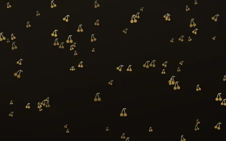 Golden Noir Cherries — dark gold, yellow and black cute background