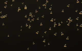 Golden Noir Cherries III — dark gold, yellow and black cute background, variation III