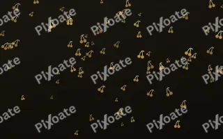 Golden Noir Cherries III — dark gold, yellow and black cute background, variation III