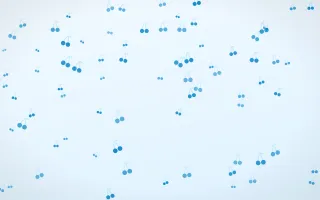 Ice Cherries II — light blue and white cute background, variation II