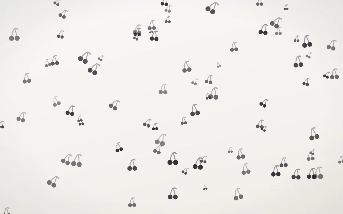 Inkline Cherries — light grey and white cute background