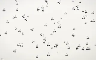 Inkline Cherries — light grey and white cute background