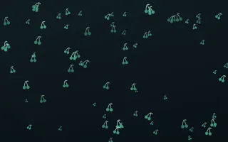 Midnight Garden Cherries II — dark green and black cute background, variation II