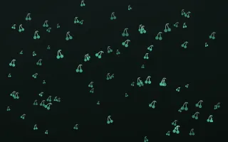Mint Noir Cherries III — dark green and black cute background, variation III