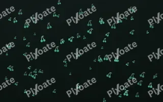 Mint Noir Cherries III — dark green and black cute background, variation III