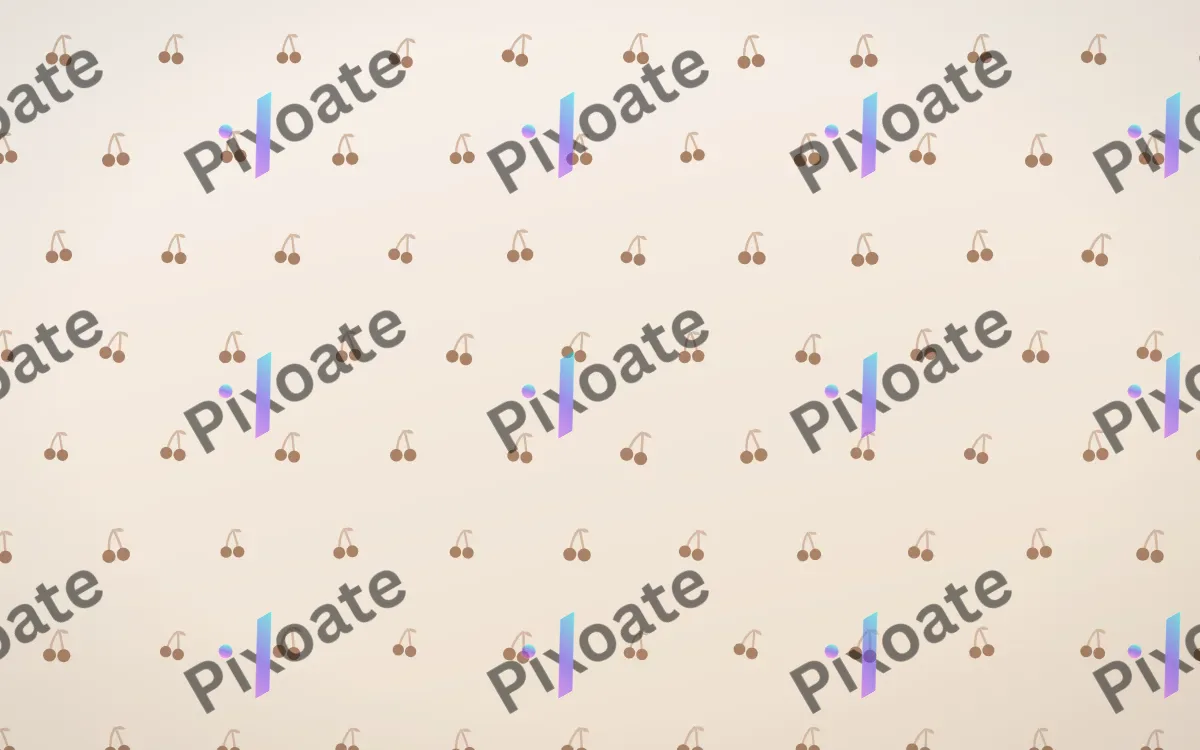 Mocha Milk Cherries Tiled — light orange and white cute background