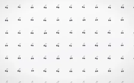 Mono Cherries — light grey and white cute background