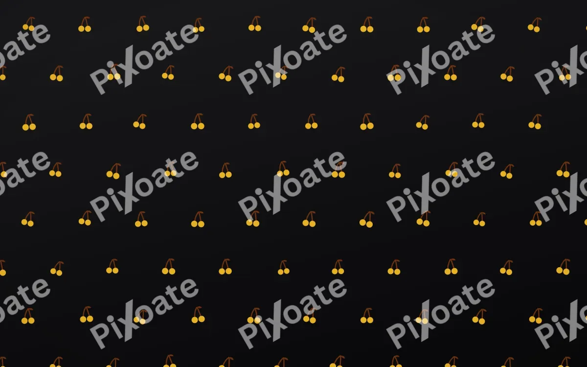 Noir Gold Cherries — dark gold, brown and black cute background
