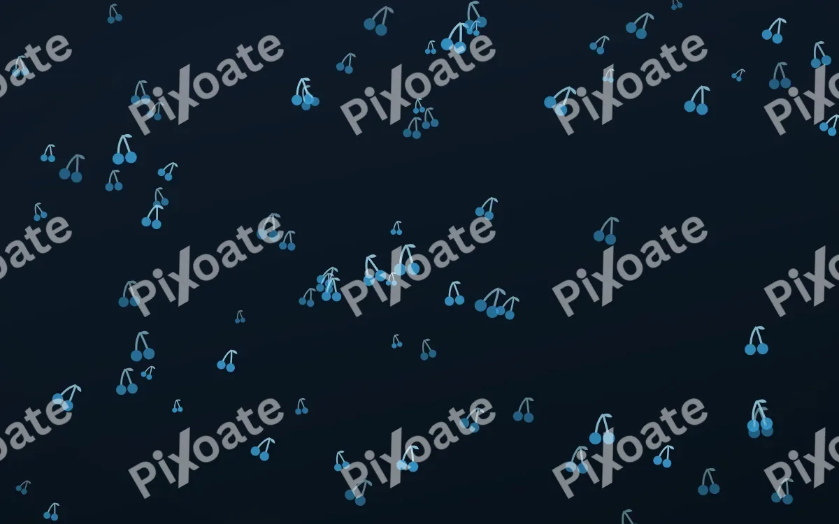 Ocean Ink Cherries — dark blue cute background