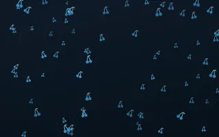 Ocean Ink Cherries II — dark blue cute background, variation II