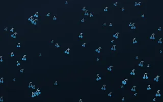 Ocean Ink Cherries III — dark blue cute background, variation III