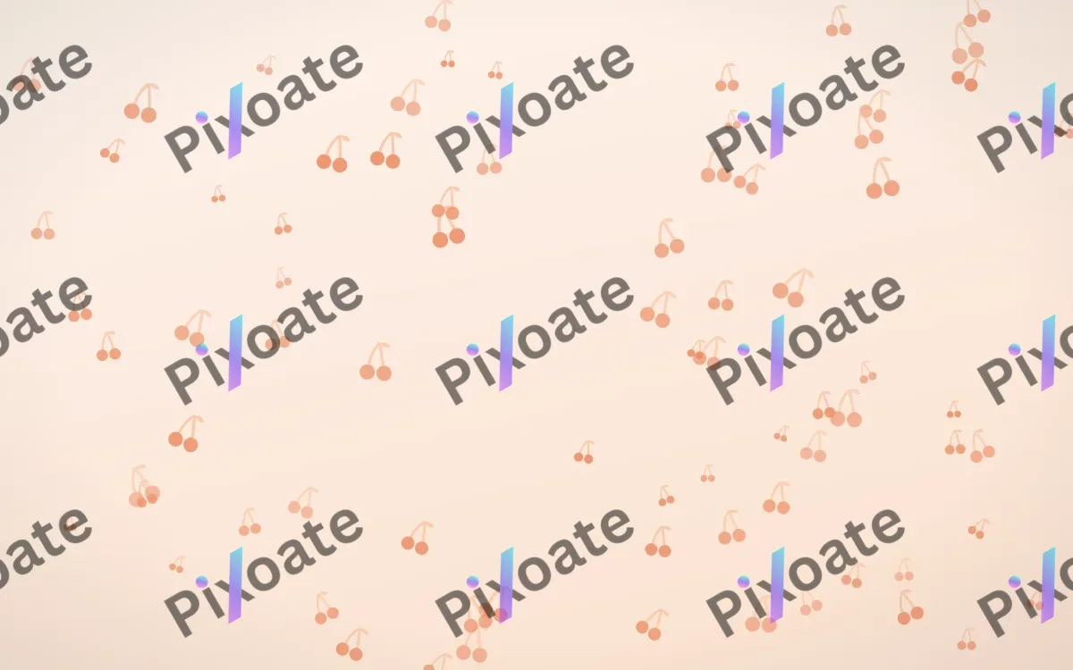 Peach Fuzz Cherries — light orange and white cute background