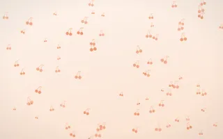 Peach Fuzz Cherries — light orange and white cute background
