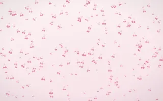 Rosewater Cherries Dense III — light pink and white cute background, variation III